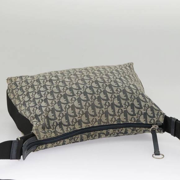 Christian Dior Trotter Canvas Shoulder Bag Navy Silver Auth bs19758 - Picture 6 of 16